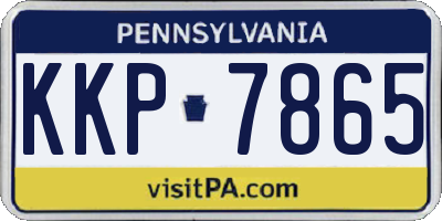 PA license plate KKP7865