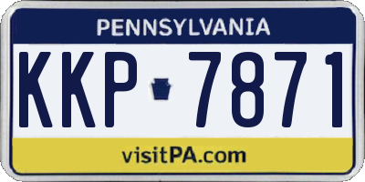 PA license plate KKP7871