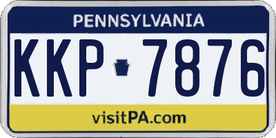 PA license plate KKP7876