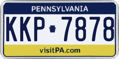 PA license plate KKP7878