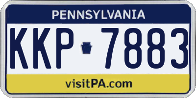 PA license plate KKP7883