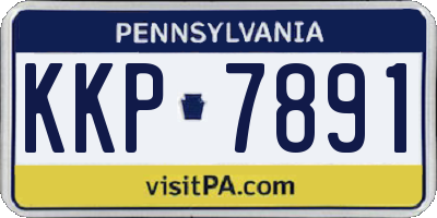 PA license plate KKP7891