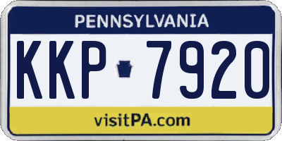 PA license plate KKP7920