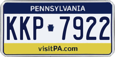 PA license plate KKP7922