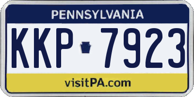 PA license plate KKP7923