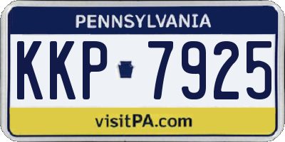 PA license plate KKP7925