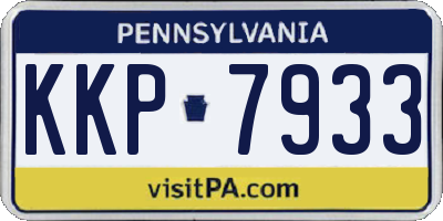 PA license plate KKP7933