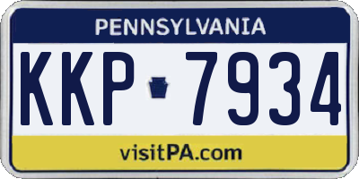 PA license plate KKP7934