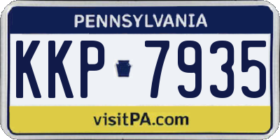 PA license plate KKP7935