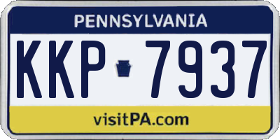 PA license plate KKP7937