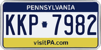 PA license plate KKP7982