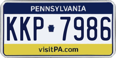 PA license plate KKP7986