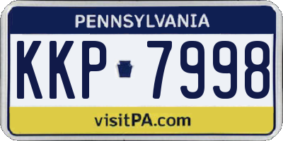 PA license plate KKP7998