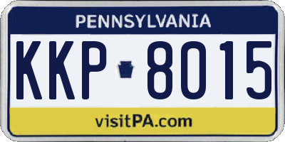 PA license plate KKP8015
