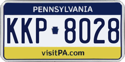 PA license plate KKP8028