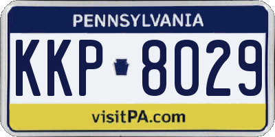 PA license plate KKP8029