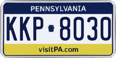 PA license plate KKP8030