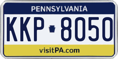 PA license plate KKP8050