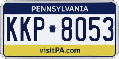 PA license plate KKP8053