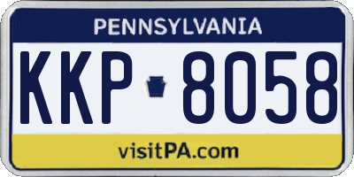 PA license plate KKP8058
