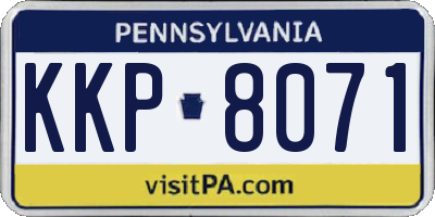 PA license plate KKP8071