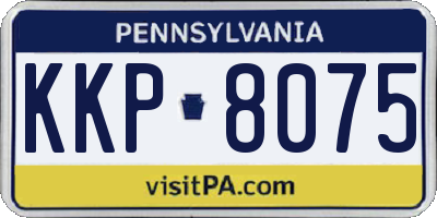 PA license plate KKP8075
