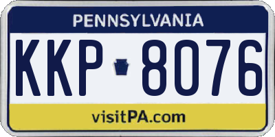 PA license plate KKP8076