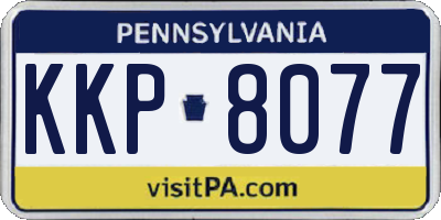 PA license plate KKP8077