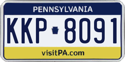 PA license plate KKP8091