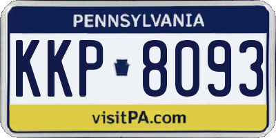 PA license plate KKP8093