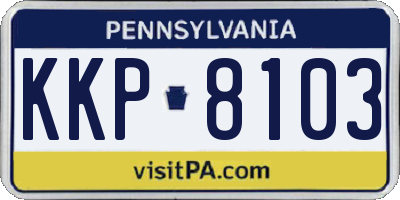 PA license plate KKP8103