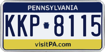 PA license plate KKP8115