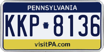 PA license plate KKP8136