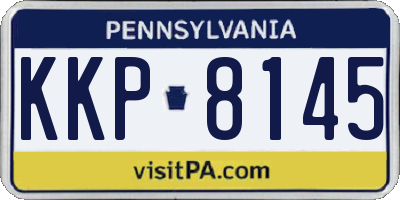 PA license plate KKP8145