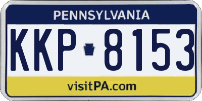 PA license plate KKP8153