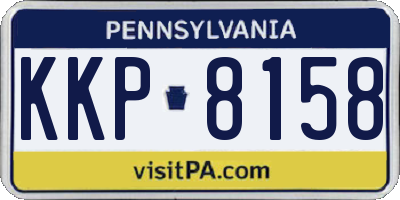 PA license plate KKP8158