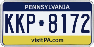 PA license plate KKP8172