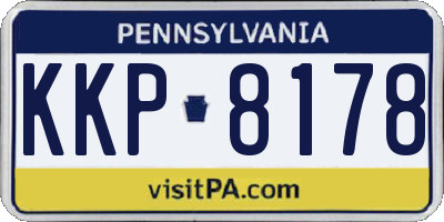 PA license plate KKP8178