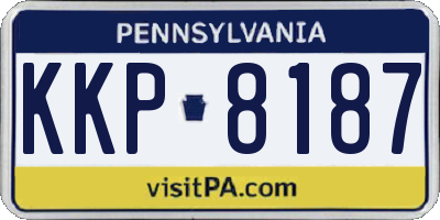 PA license plate KKP8187