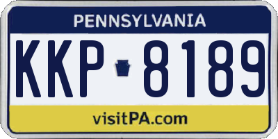 PA license plate KKP8189