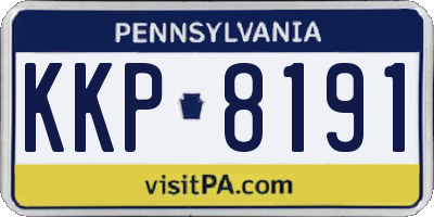 PA license plate KKP8191