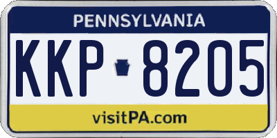 PA license plate KKP8205