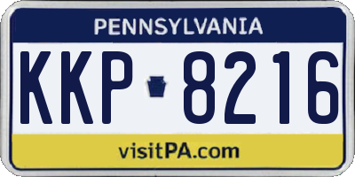 PA license plate KKP8216