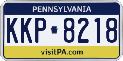 PA license plate KKP8218