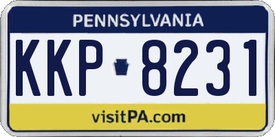 PA license plate KKP8231