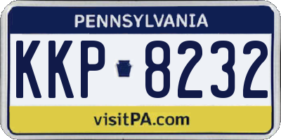PA license plate KKP8232