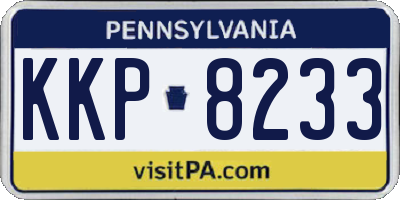 PA license plate KKP8233