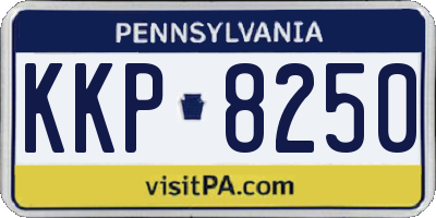 PA license plate KKP8250