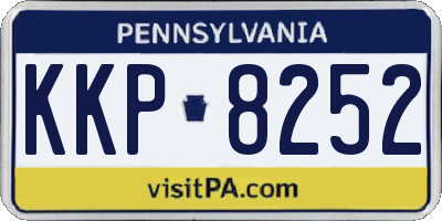 PA license plate KKP8252
