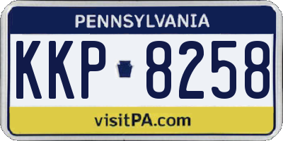 PA license plate KKP8258